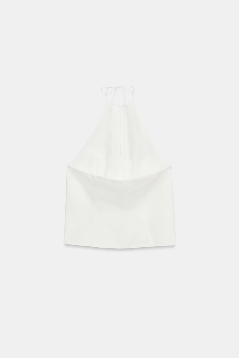 BUTTONED HALTER TOP