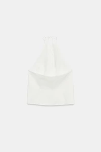 BUTTONED HALTER TOP