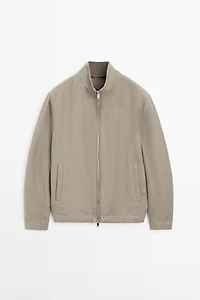 Linen bomber jacket