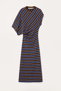 LIMITED EDITION STRIPED DRAPED DRESS