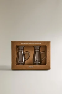 BOROSILICATE GLASS SALT AND PEPPER SHAKER SET