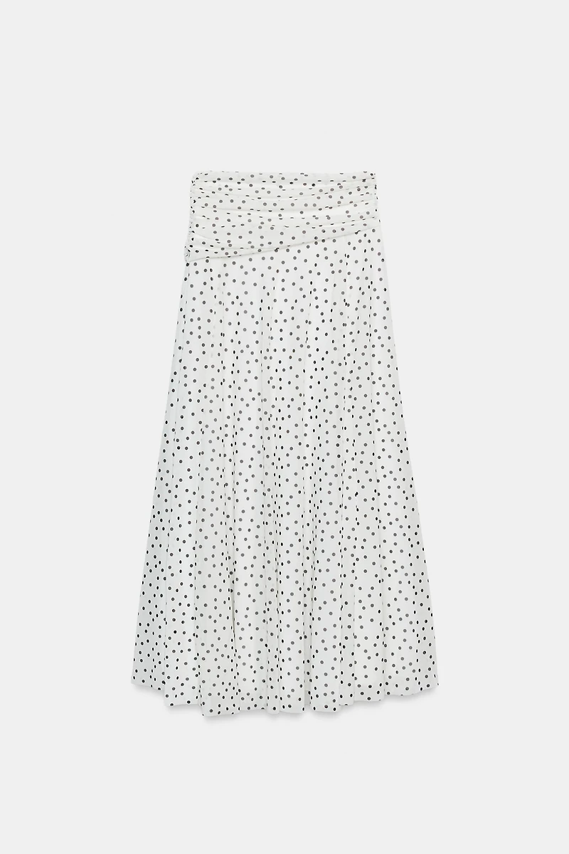 LONG POLKA DOT SKIRT