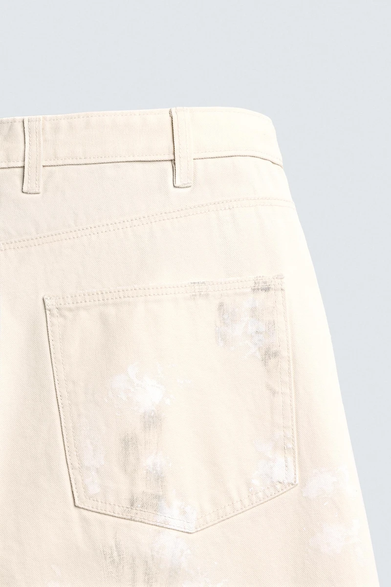 ABSTRACT PRINT TEXTURED PANTS