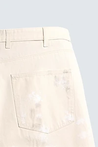 ABSTRACT PRINT TEXTURED PANTS