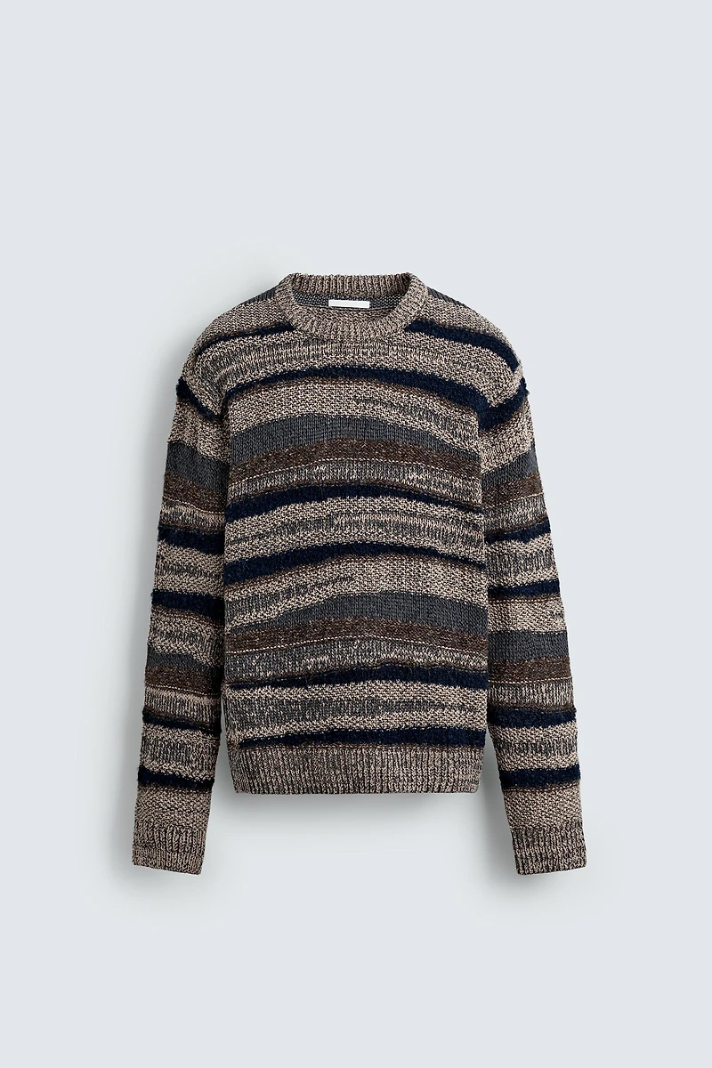 JACQUARD STRIPED SWEATER