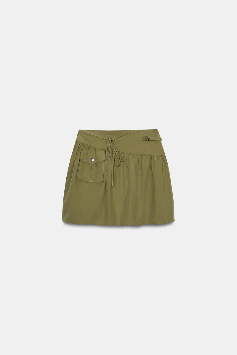 SHORT SKIRT WITH VOLUME AND BELT LOOP