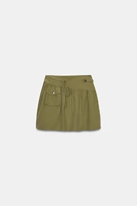 SHORT SKIRT WITH VOLUME AND BELT LOOP