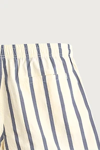 STRIPED MID-LENGTH SWIM SHORTS