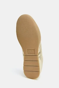 METALLIC EFFECT SNEAKER ANKLE BOOTS