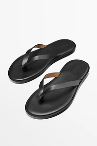 Nappa sandals with toe divider