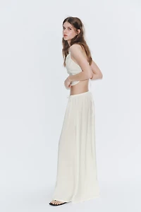 PANTALON PALAZZO À CORDONS