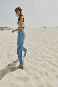 Z1975 HIGH WAIST STRAIGHT LONG LENGTH JEANS