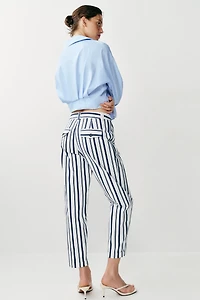 PANTALON CHINO À RAYURES