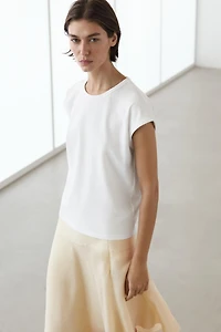 Sleeveless 100% cotton T-shirt