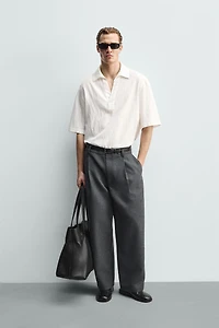 TEXTURED STRIPED POLO SHIRT