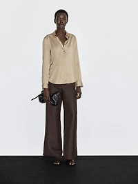 Flowing satin shirt