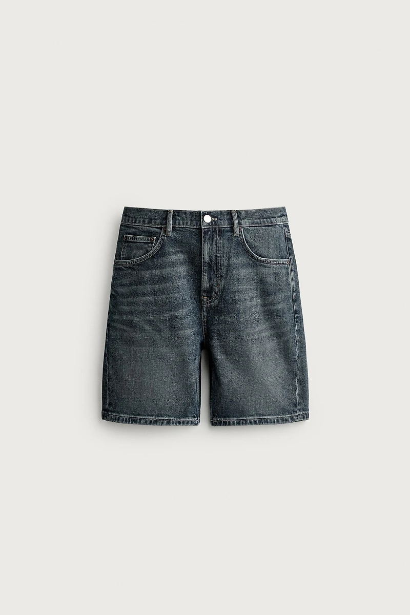 REGULAR FIT DENIM SHORTS