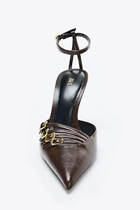 BUCKLED SLINGBACK HEELS