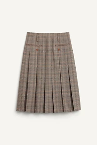 PLAID BOX PLEAT SKIRT - LIMITED EDITION
