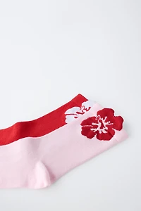 TWO-PACK OF HIBISCUS MID-CALF SOCKS