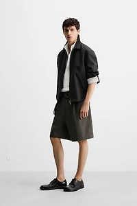 BELTED WIDE FIT BERMUDA SHORTS