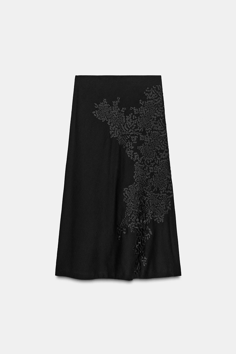 ZW COLLECTION EMBROIDERED LONG SKIRT