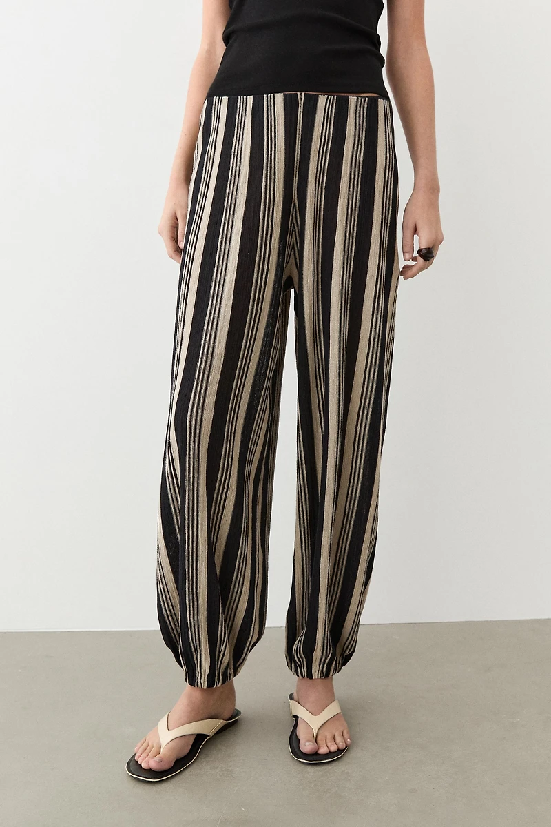 Striped sarouel co-ord pants