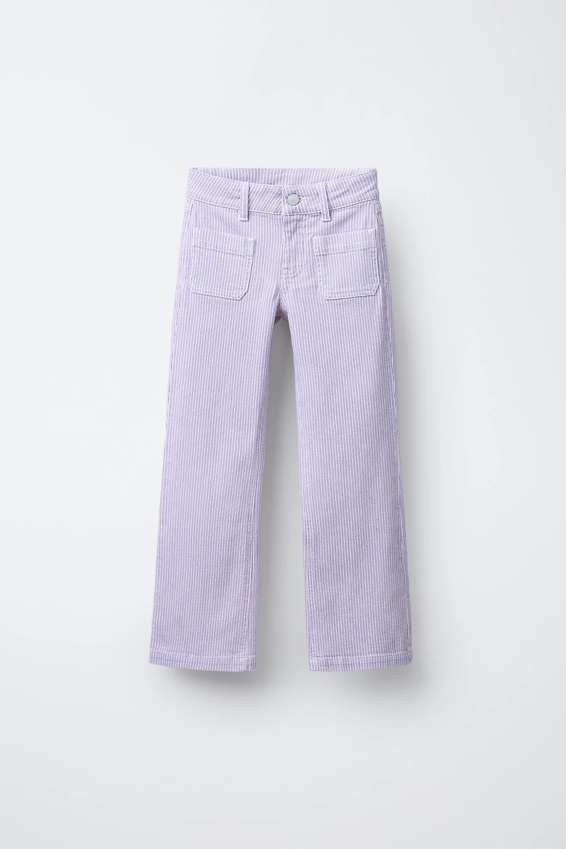 PANTALON DROIT À RAYURES