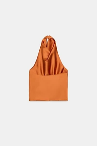 TOP HALTER SATINÉ