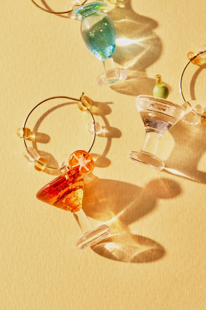 SET OF COCKTAIL GLASS CHARMS (SET OF 6)