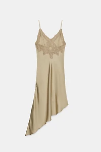 ZW COLLECTION ASYMMETRIC SATIN DRESS