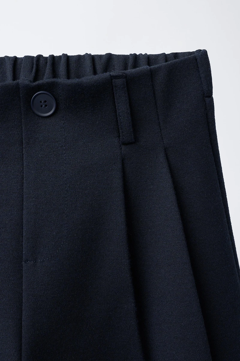 WIDE LEG PLEATED PANTS