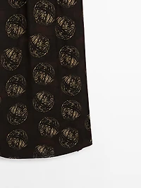 Robe longue imprimée ramie