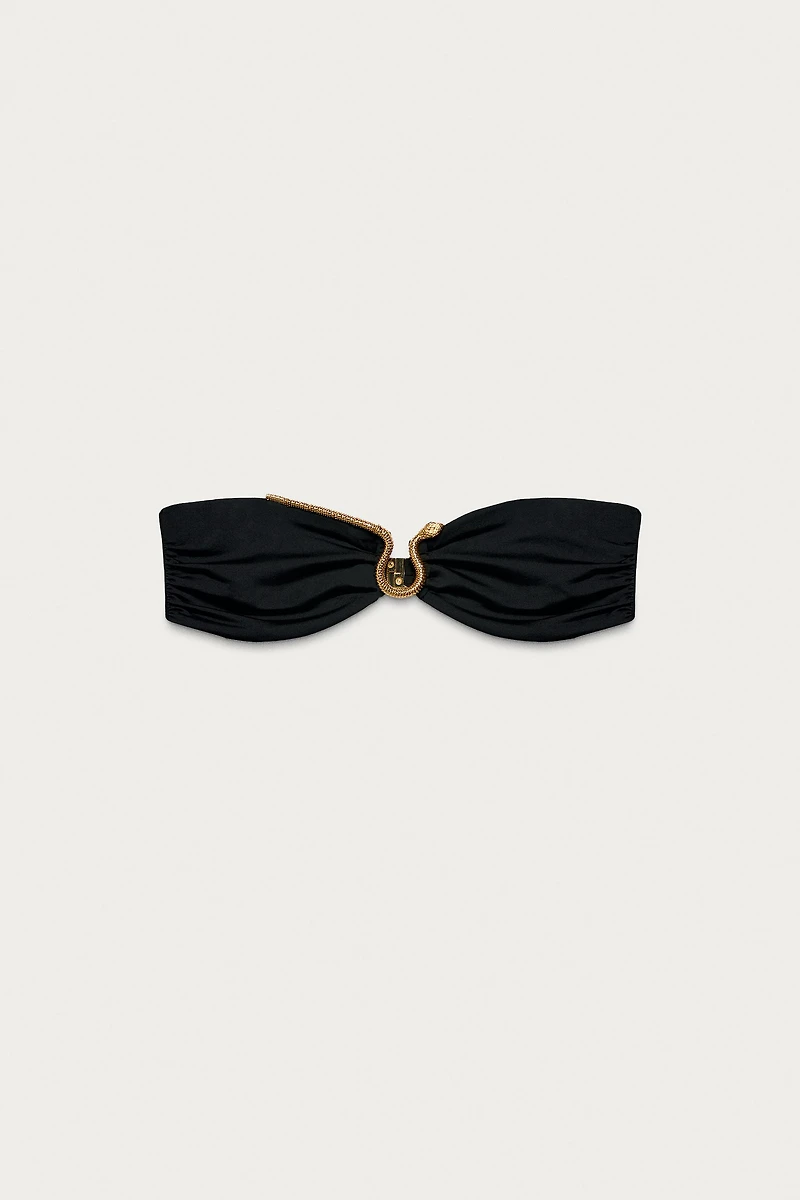 MARISA BERENSON X ZARA SNAKE BIKINI TOP