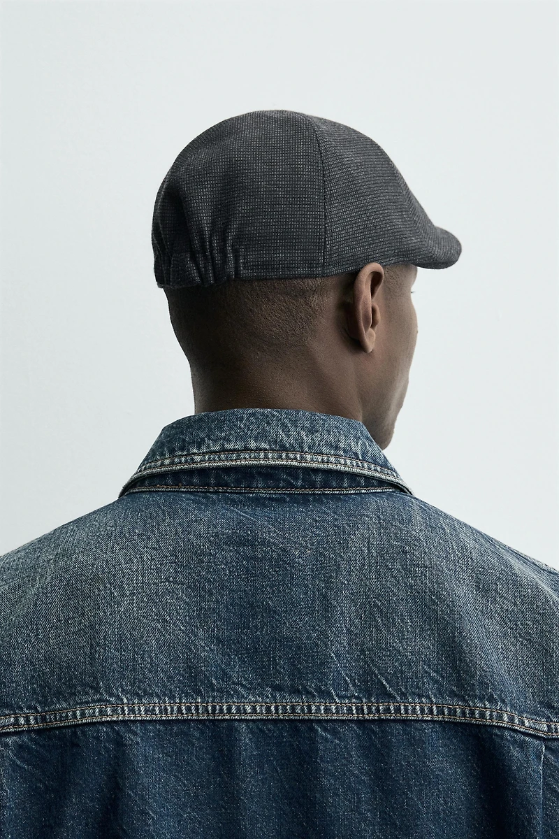 TEXTURED PLAID BERET