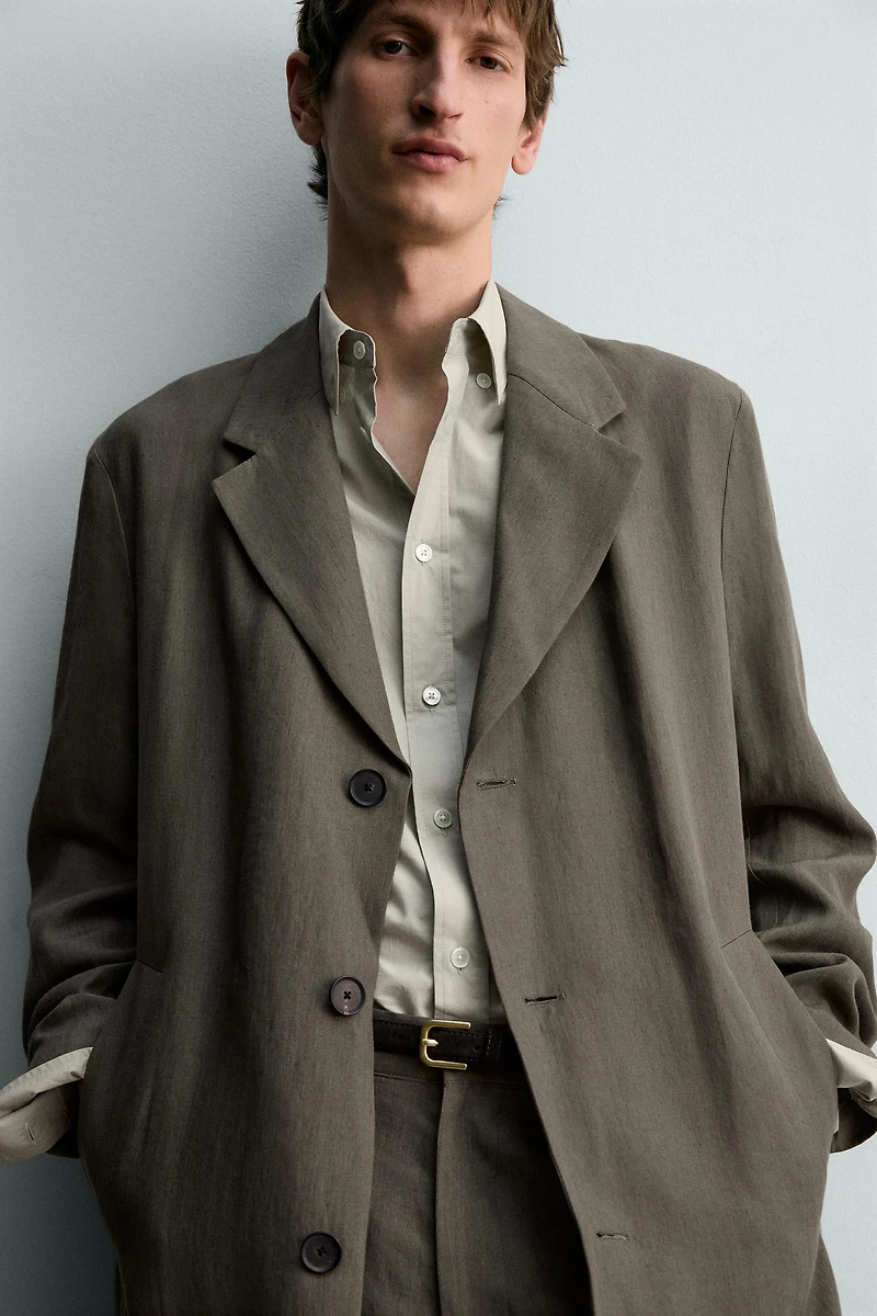 VESTE LONGUE 100% LIN