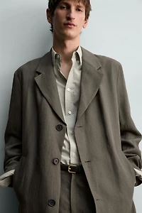 VESTE LONGUE 100% LIN