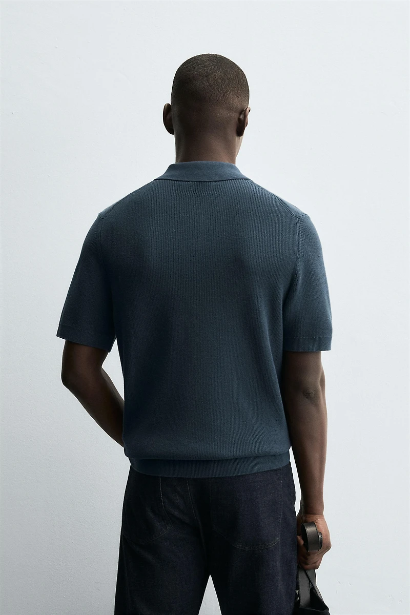 POLO EN MAILLE NACRÉE