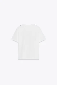 CONTRAST BOW T-SHIRT