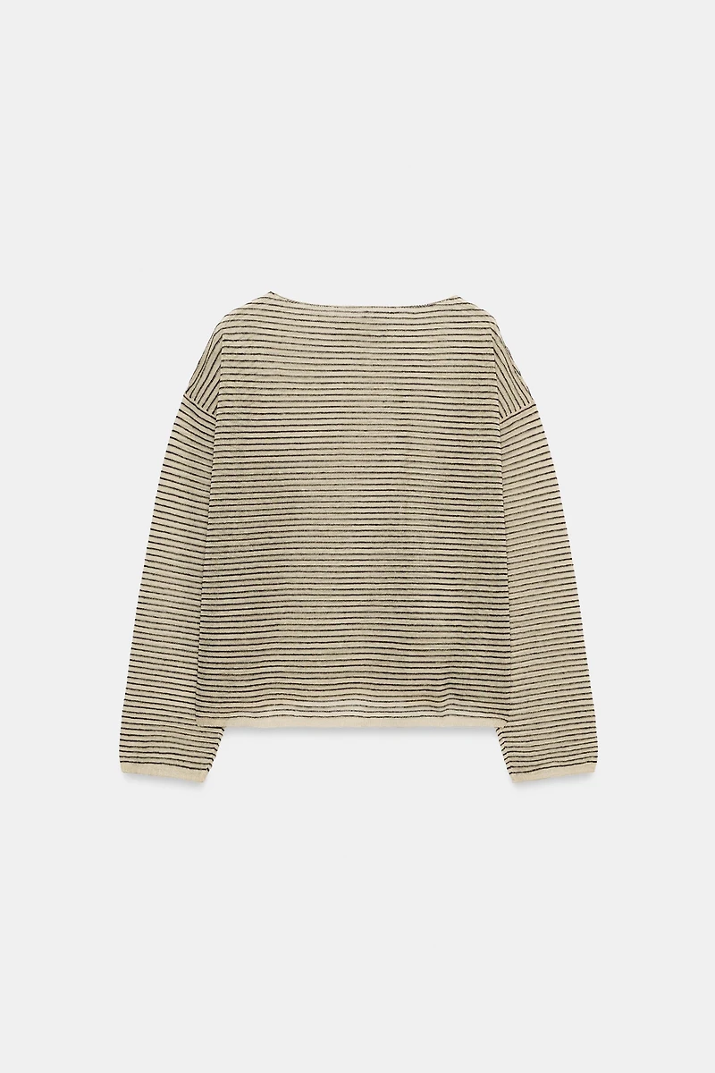 PULL EN MAILLE FINE À RAYURES