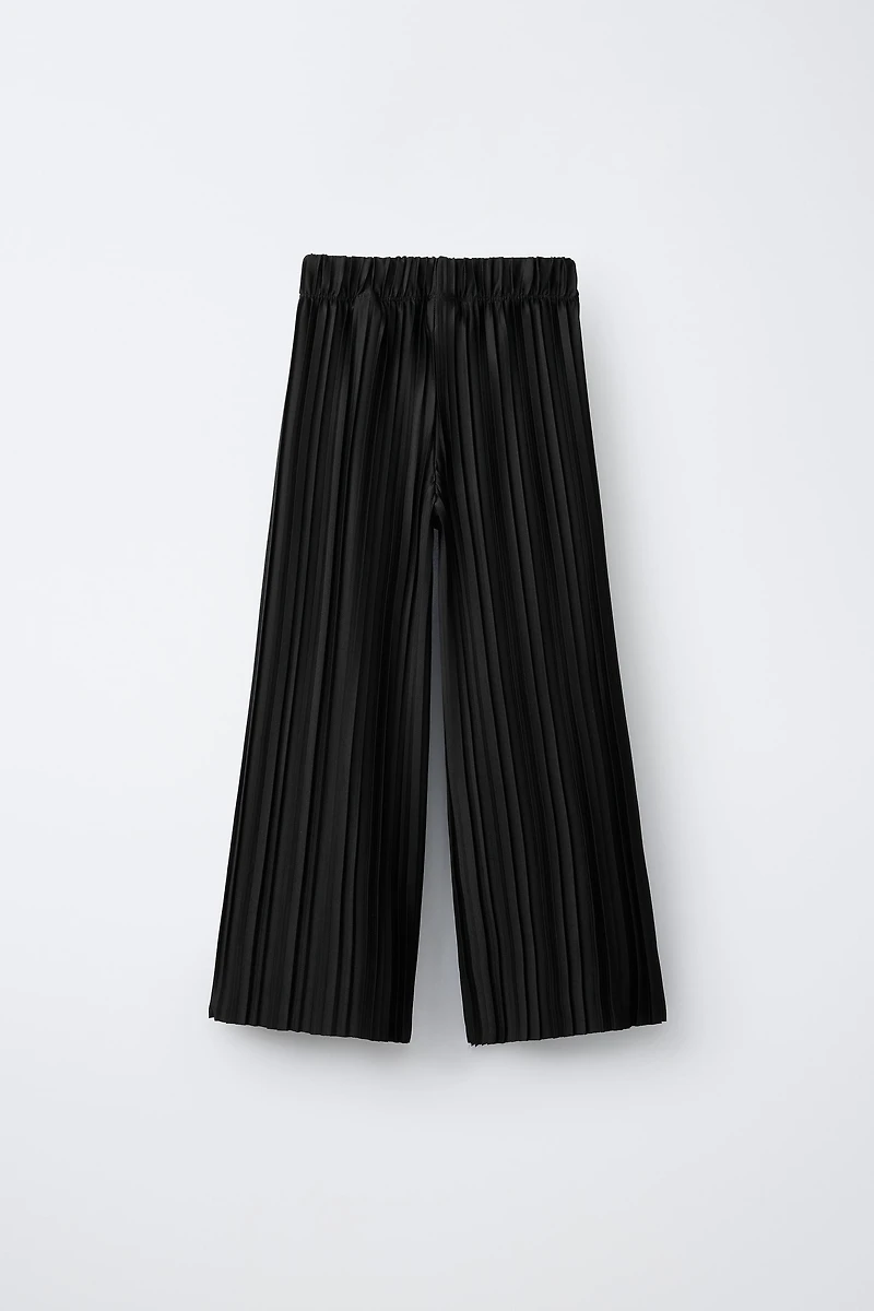 PLEATED WIDE LEG PANTS