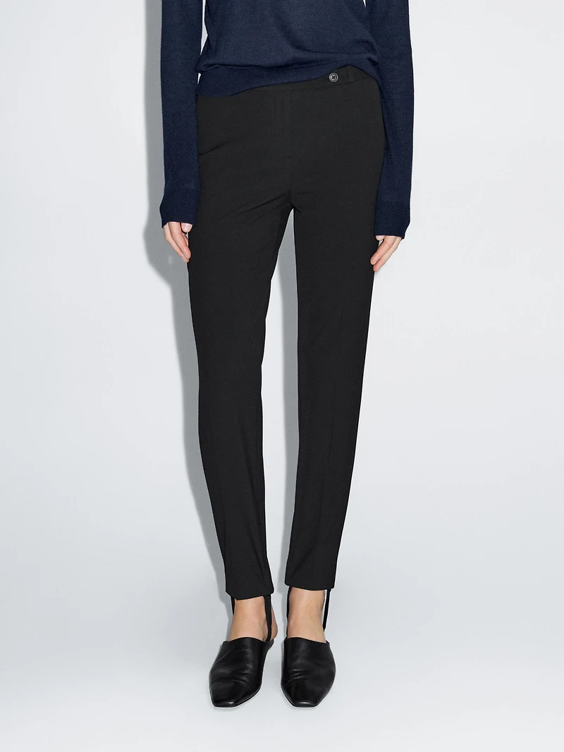 100% cotton trousers with elasticated hems