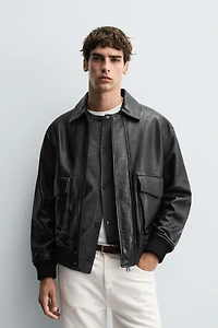 LEATHER POCKET JACKET