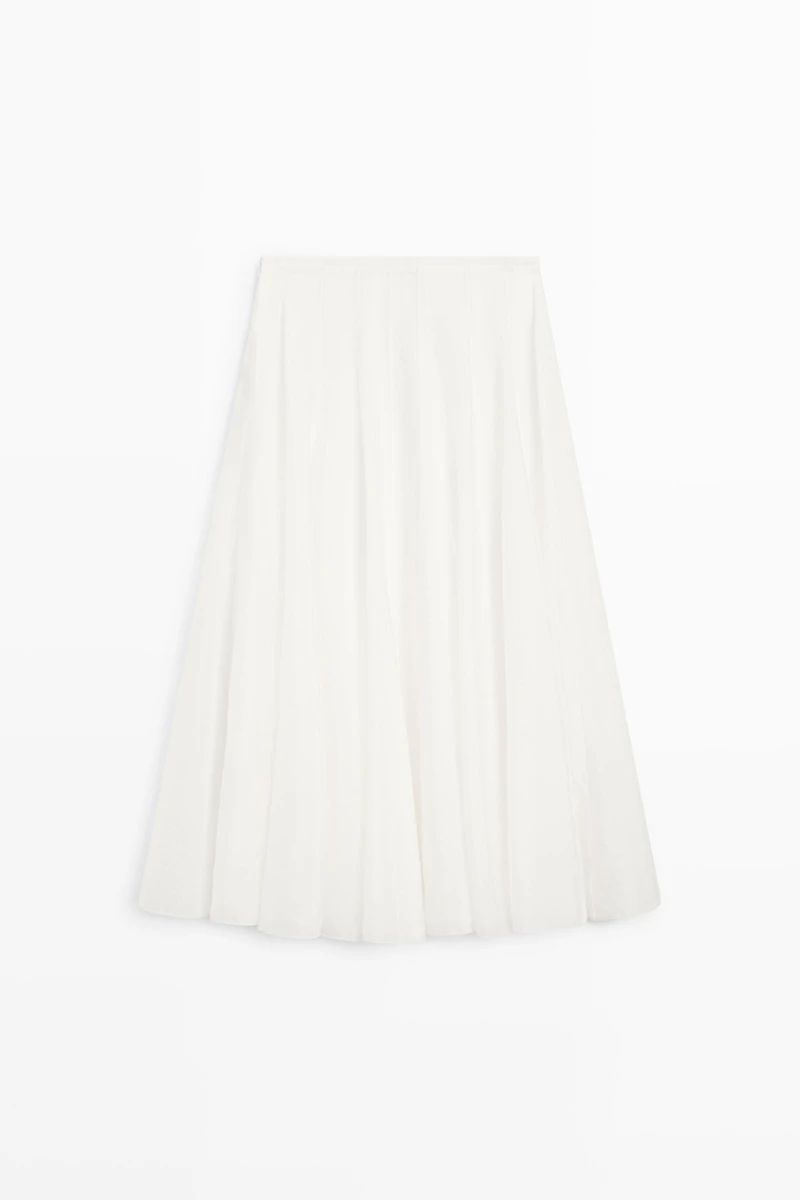 Flowy flared midi skirt