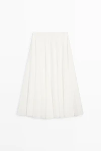 Flowy flared midi skirt