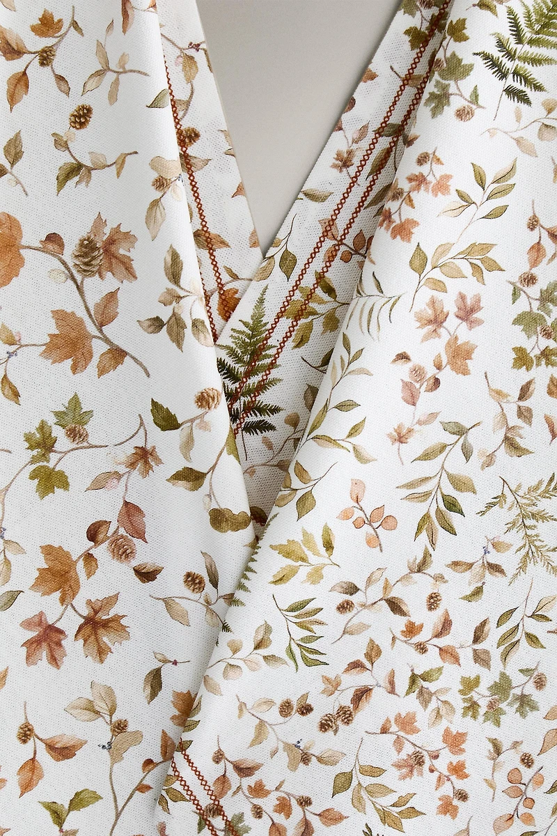 LOT TORCHONS CUISINE COTON FEUILLES (LOT DE 2)