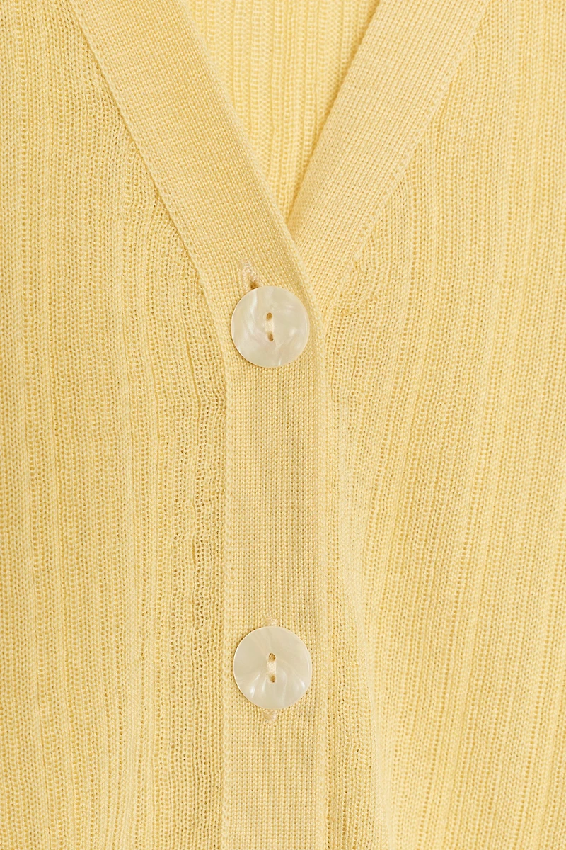 RIB KNIT CARDIGAN