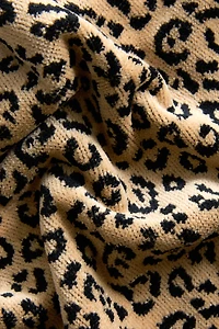 ANIMAL PRINT VELOUR BATH TOWEL