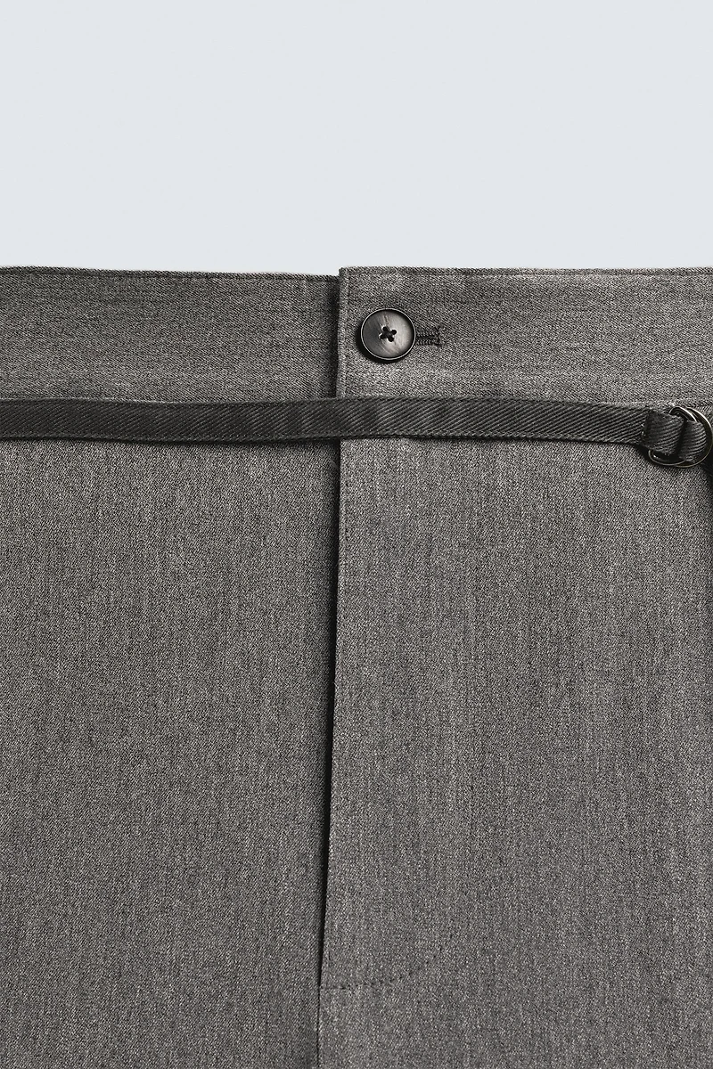 PANTALON BALLOON FIT À PLIS AVEC CEINTURE