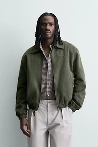 BLOUSON EFFET DAIM DÉLAVÉ